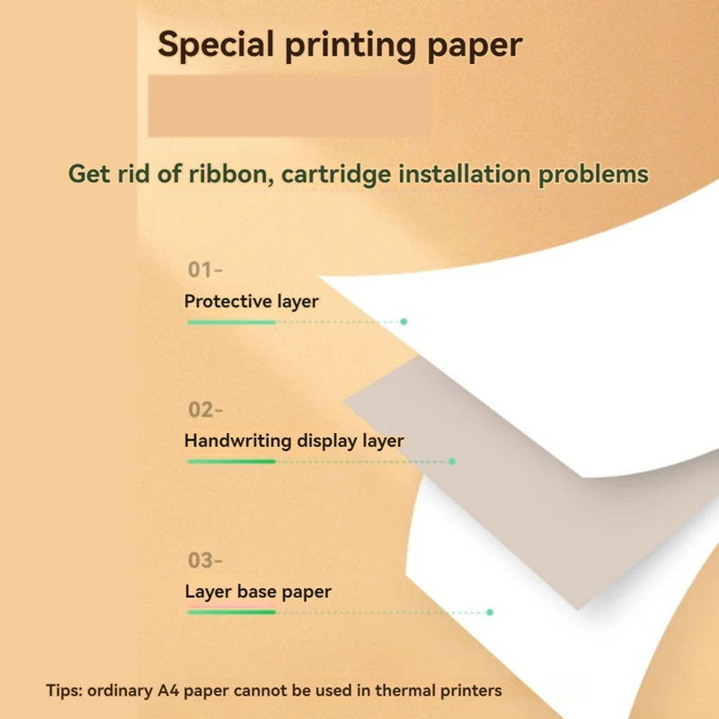 A4 Thermal Paper For Peripage A40 Portable Quick Drying Long Term Retention Period Folded Paper