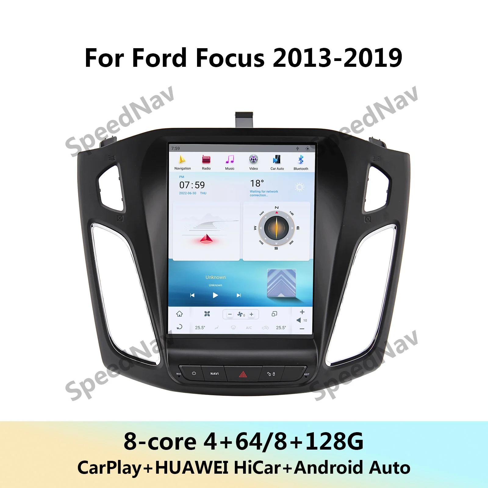 Car Multimedia Player For Ford Focus 2013 2014 2015 2016 2017 2018 2019 Android 13 Radio Audio Stereo Screen Intelligent Systems