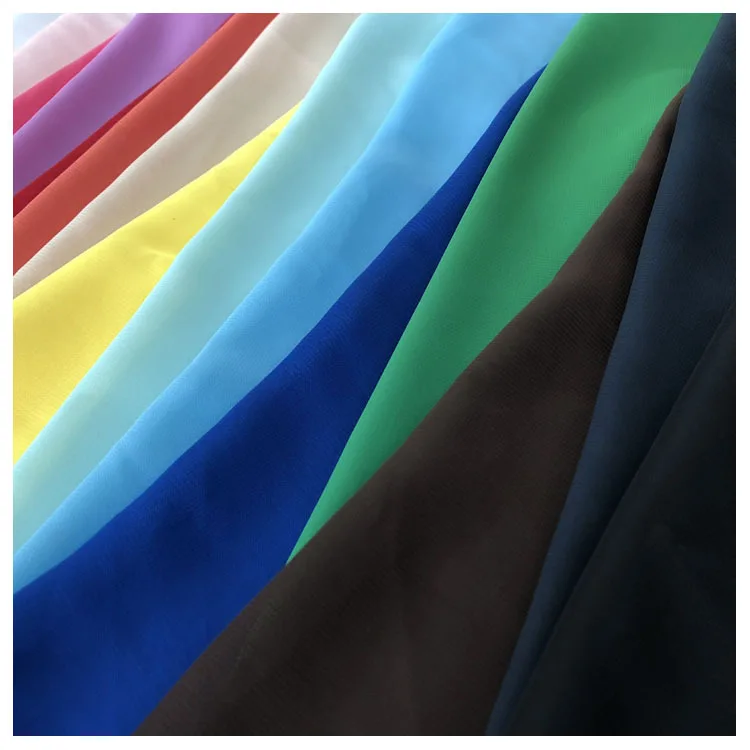 Pure Color Chiffon Cloth polyester Lightweight Translucent Textile for Fashion Sewing clothing