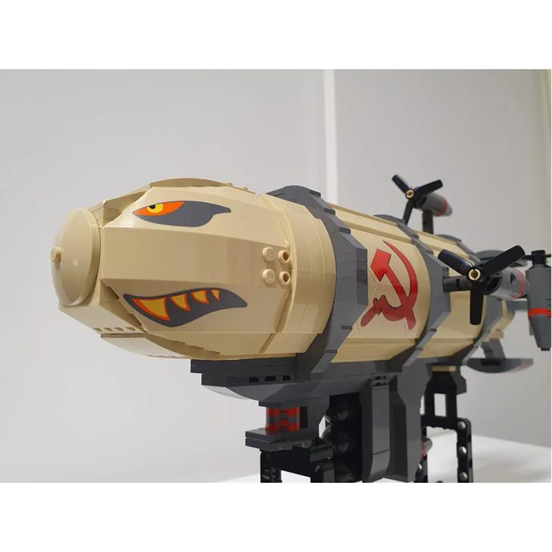 Hot Military MOC Red Alertes War Soviet Base Kirov Airship Apocalypse Tank Building Blocks Weapons Classic Ornaments Toys Bricks