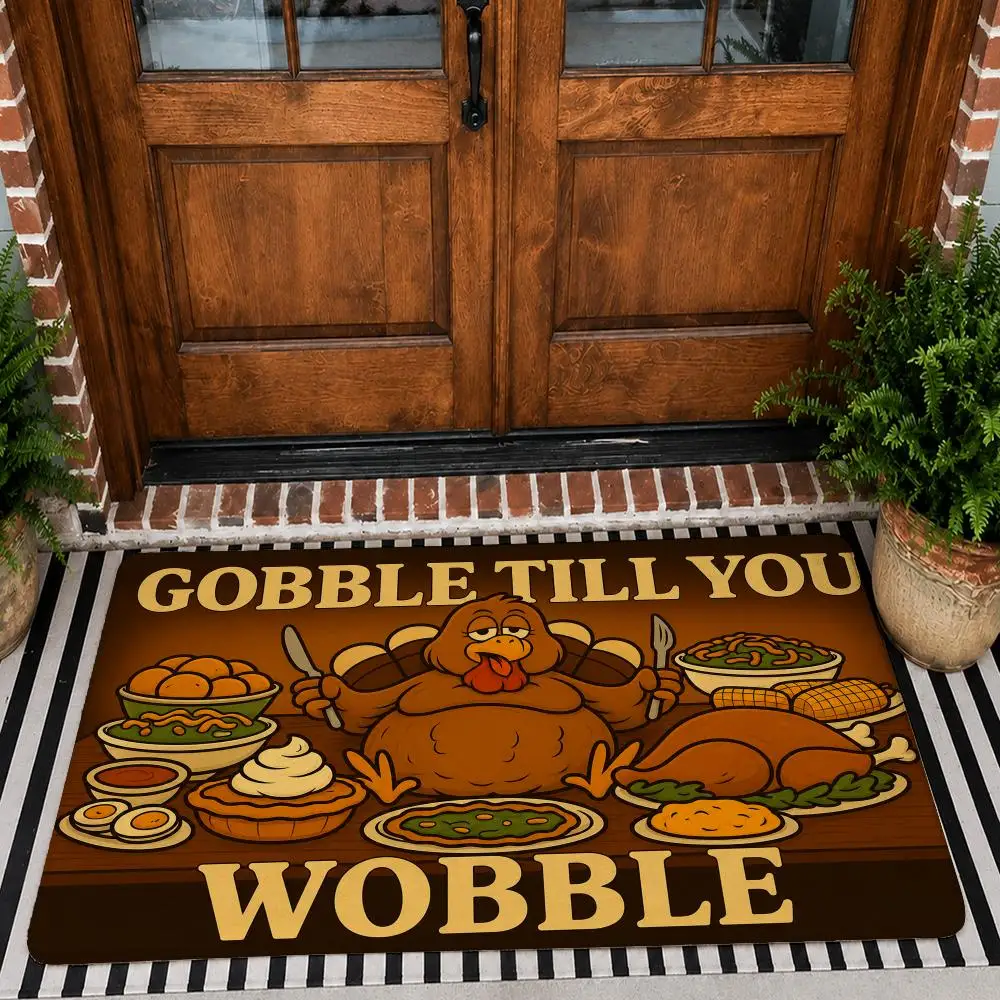 Delicious Food Spread Floor Mat Soft Flannel Rug Non Slip Washable Quick Dry Door Mat for Bathroom Kitchen Bedroom Home