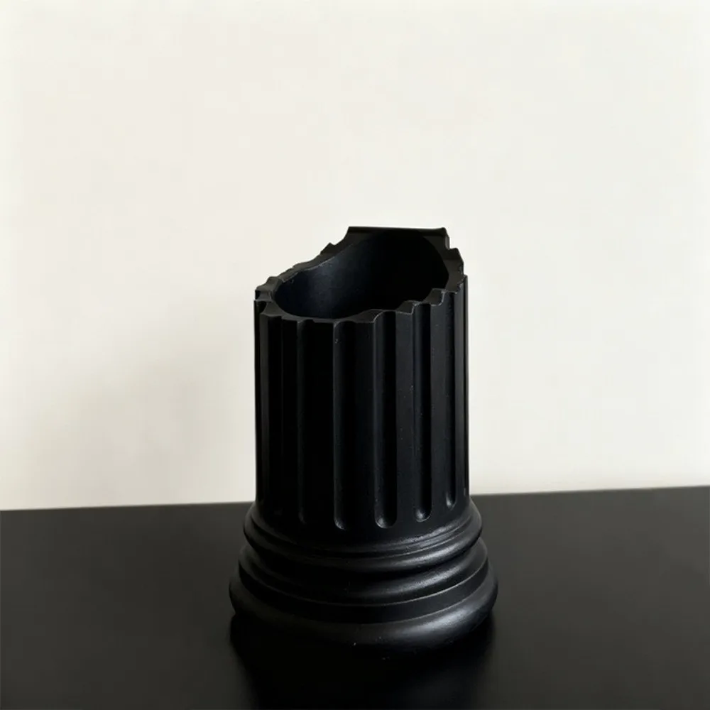 Ancient Greek Style Roman Pillar Pen Holder Roman Column Storage Box Pencil Holder Stone Pillar Irregular Makeup Brush Storage