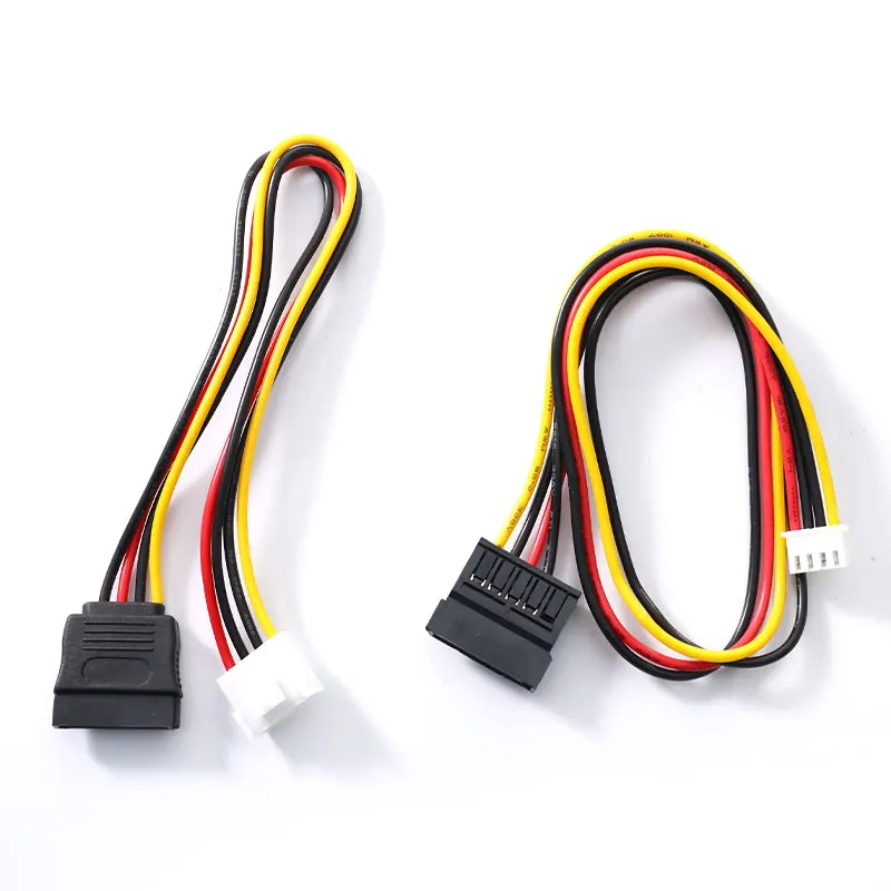 SATA 15 Pin Female To 4 Pin Female FDD Floppy Adapter Hard Drive Power Cord Cable XH2.54mm To Sata/VH3.96mm To Sata