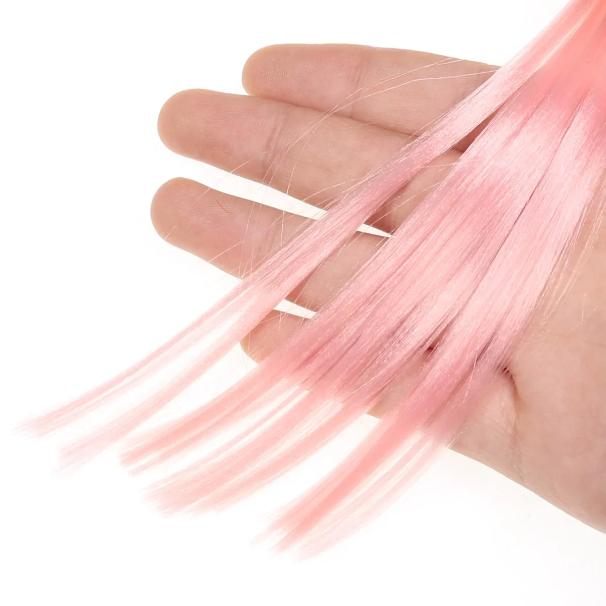 10 Color Fiber Fly Tying Material Silk Fiber Synthetic Fibers Hair Floss for Saltwater Fishing Salmon Sabiki Rig Lures factory