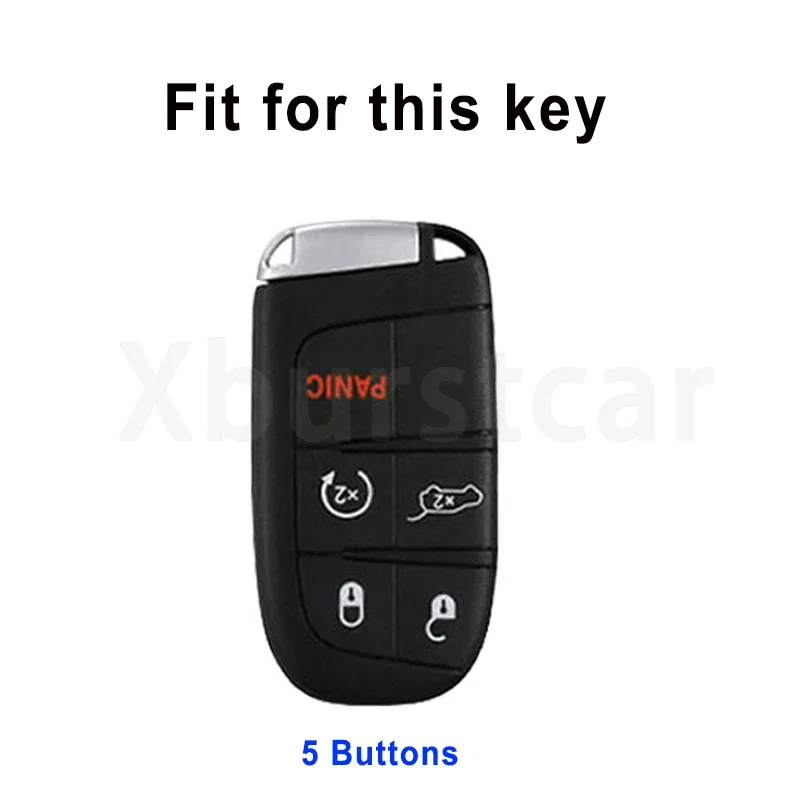 5 Buttons TPU Car Remote Key Case Cover For Jeep Renegade Grand Cherokee Dodge Ram Charger 1500 Challenger Chrysler 300C Journey