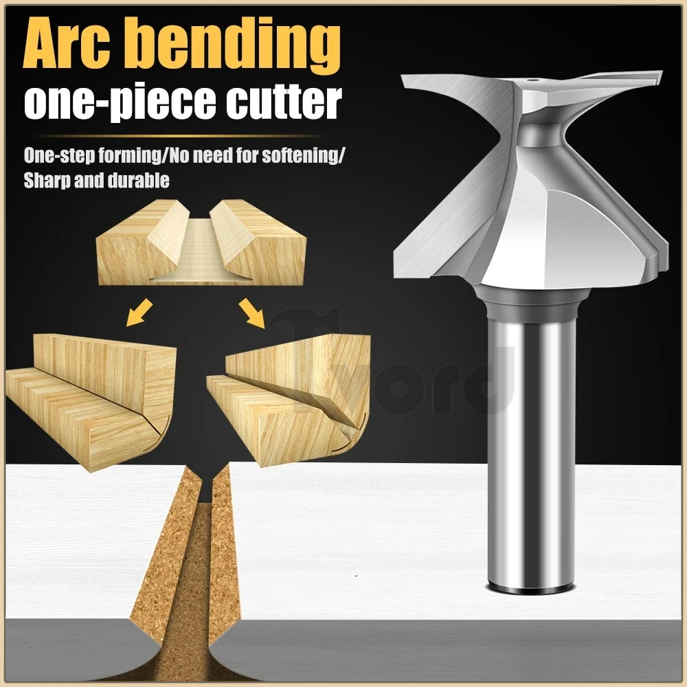 Arc Bending Integrated Knife Forming Knife R18/30/50 Router Bits For Wood Door/Wall Cabinet 1/2inch-1/4inch-6mm-12mm Shank
