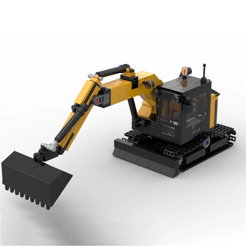 City Car Model MOC Building Bricks City Construction Digging Machine Modular Technology Children Holiday Gifts Assemble Toy Suit
