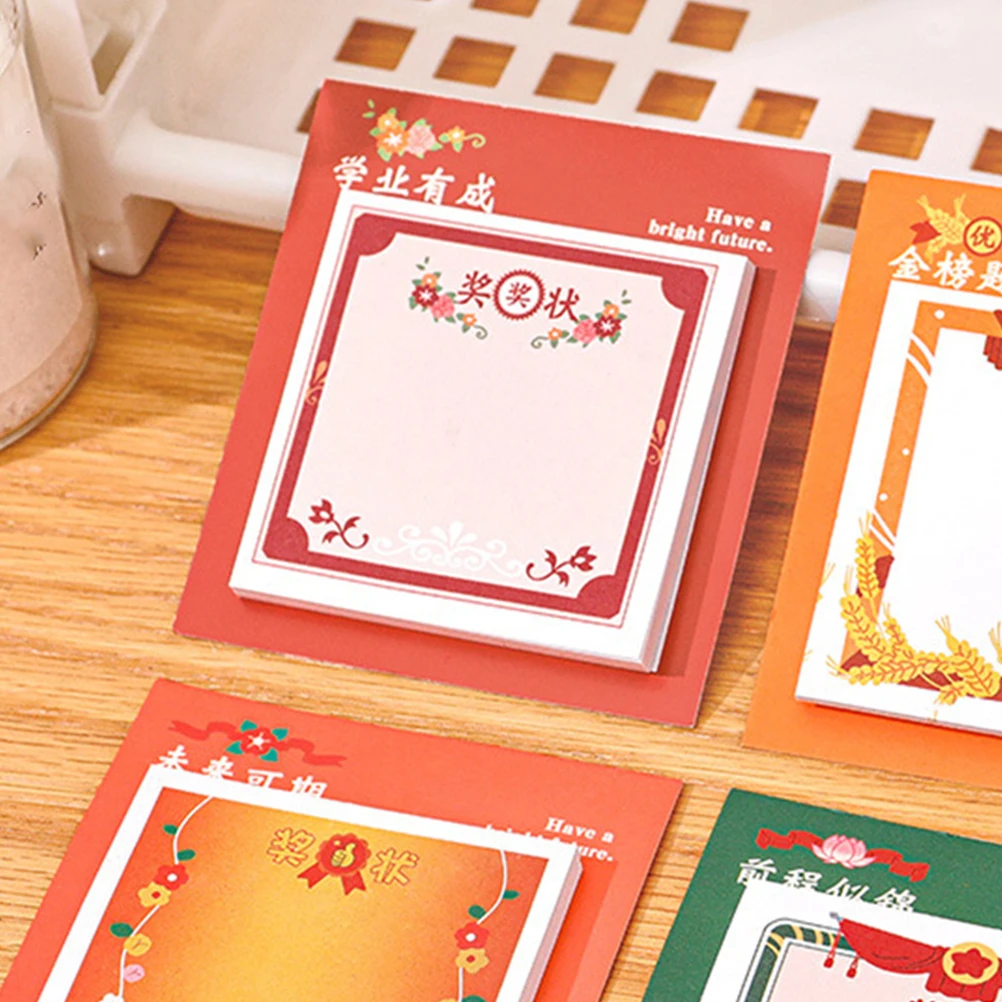 4Pcs Fun Shaped Kids Appreciation Notepads Classroom Incentives Educational Tools for Active Learning Engagement