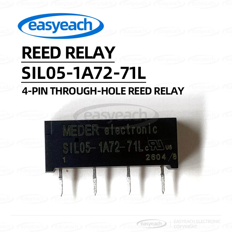 SIL05-1A72-71L reed switch relay 5v normally open high-voltage 4-pin magnetic spring relay