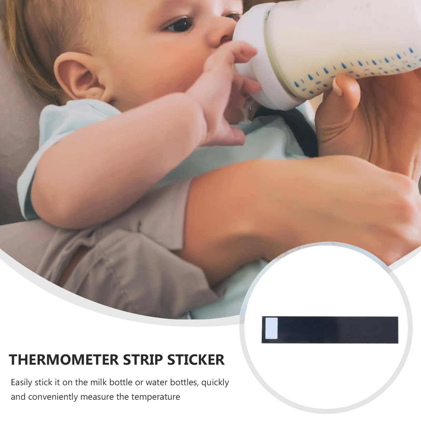 Adesivo per striscia per termometro da 3 pezzi per biberon, misurazione della temperatura del latte, adesivo a cristalli liquidi, adesivo per termometro sicuro