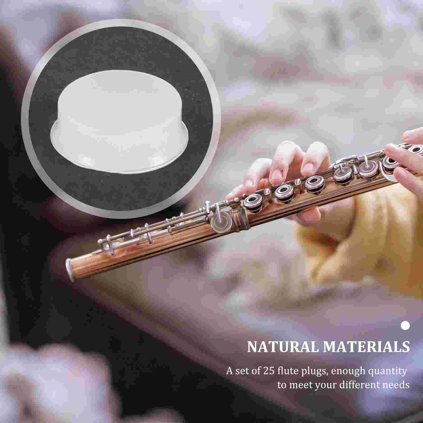 25 Pcs Silicone Flute Plug Instrument Flauta Irlandesa Transverse Case Slade Tin Whistle Key Caps Plugs Component Hole