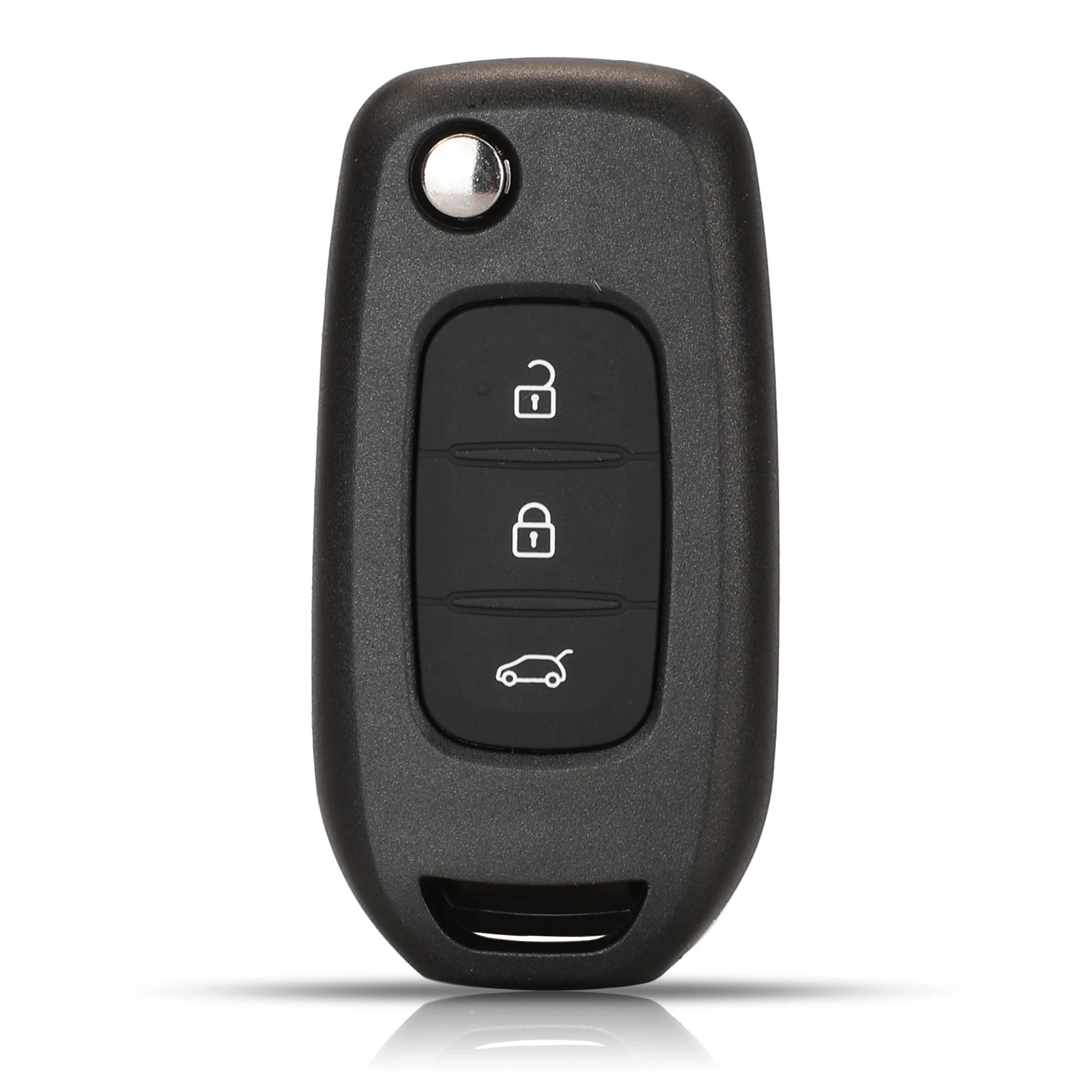 Jingyuqing 3BTN Car Flip Key Case For Renault Kadjar Captur Symbol Kaptur Megane Logan 2013- 2018 Key Remote Fob Shell Housing