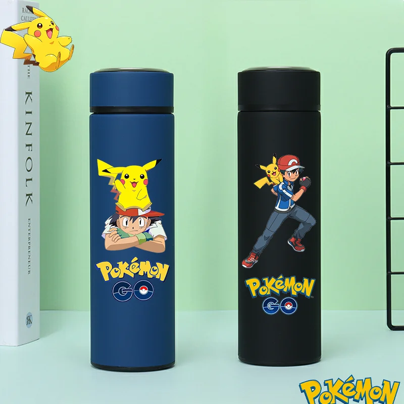 Poke Mon 500ML 304 Edelstahl Thermosbecher Direkttrink-Becher mit Großer Kapazität Tragbarer Business-Wasserbecher Geschenke Schulbedarf