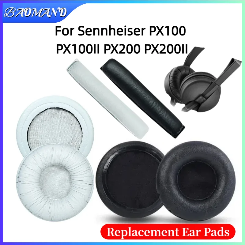 

Ear Pads For Sennheiser PX100 PX100II PX200 PX200II Headphones Replacement Soft Foam Cushion Sponge Pad Leather Earmuffs