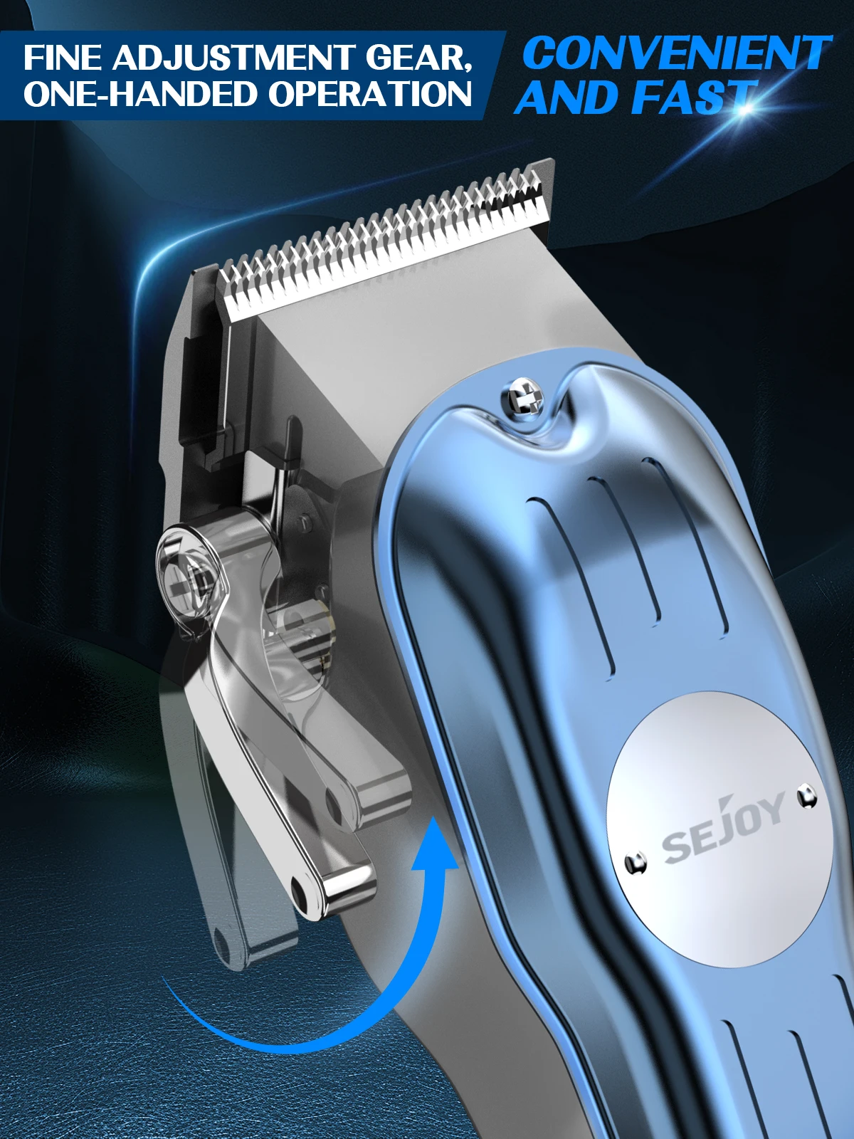 Sejoy Professional Hair Clippers Kit With T-Blade Hair Trimmer LED Display USB Fast Charging Barber Accessories image 3