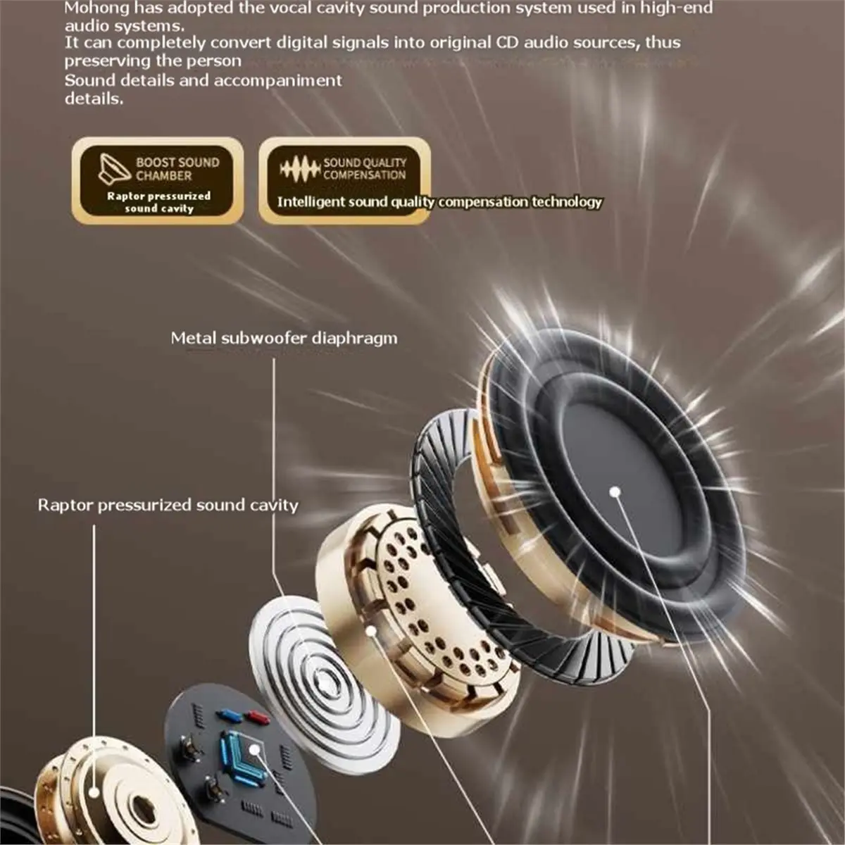 AA2318 Superior Metal Subwoofer Bluetooth Speaker Portable Outdoor Cycling Wireless Card-Slot IP67 Waterproof Speaker Audio Haut