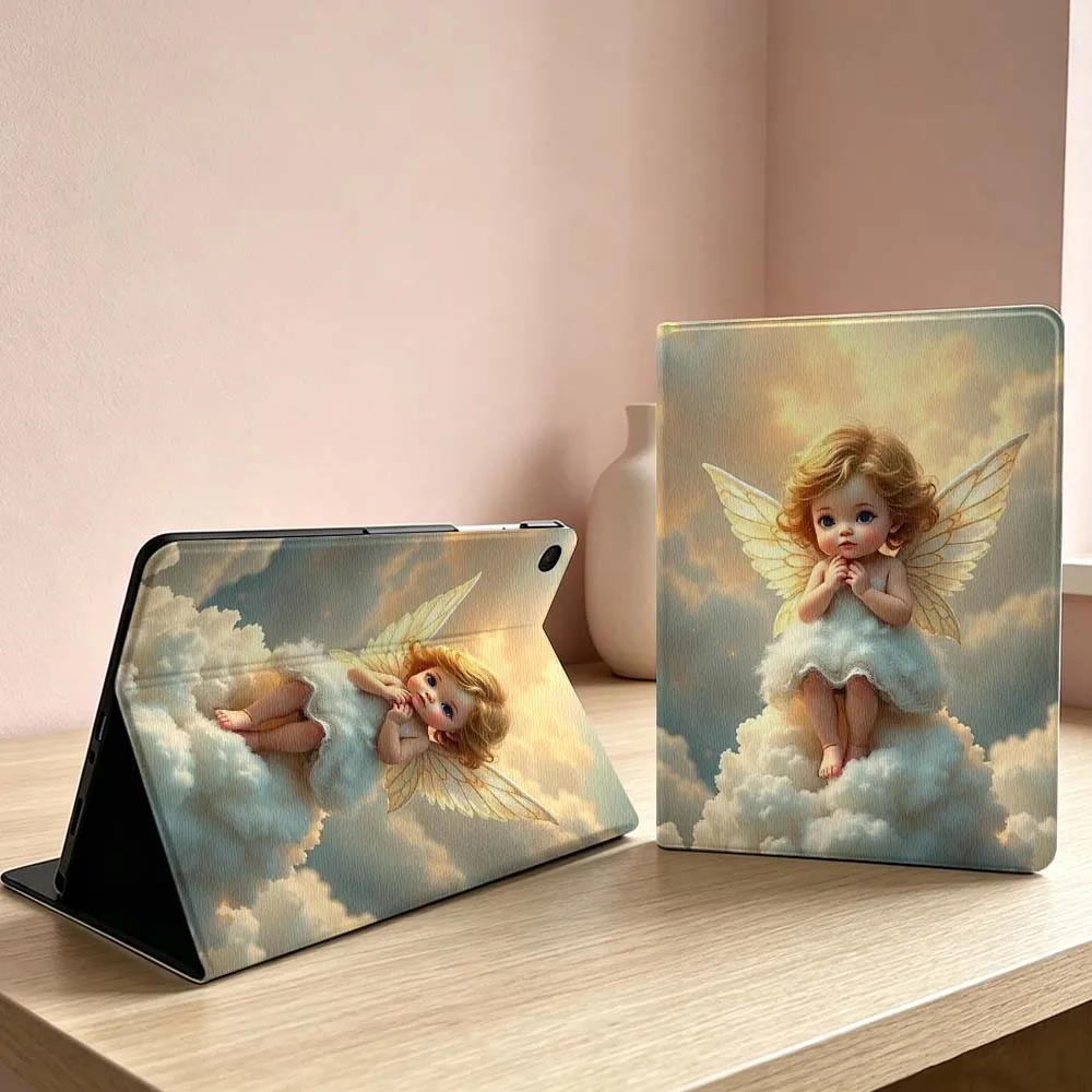 

Cute Angel Pattern For Samsung Galaxy Tab S11 S10 S9 S8 S7 S6 A11 A9 A8 A7 Ultra Lite FE Plus Inch Tablet Case Soft