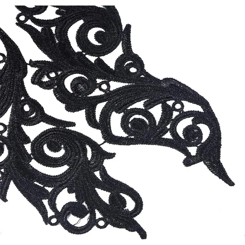 بقع زهور سوداء لملابس تصنعها بنفسك ، زين تطريز ، خياطة فستان زفاف ، إكسسوارات ملابس ، ج ، زوجان #4