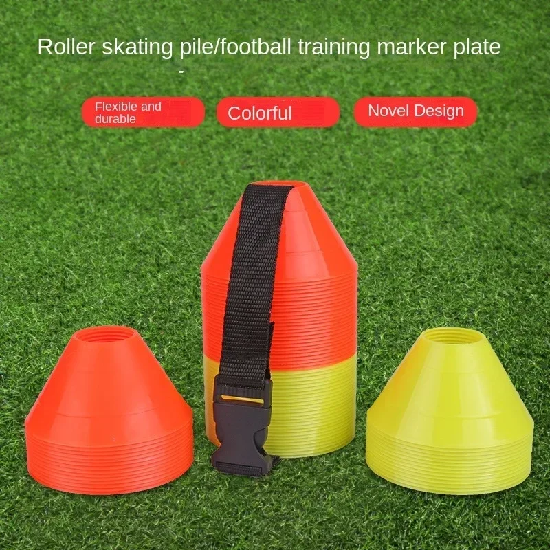 10Pcs Soccer Training Sign Dish Pressure Resistant Cones Marker Discs Bucket Outdoor Basketball Football Training Sports Saucer