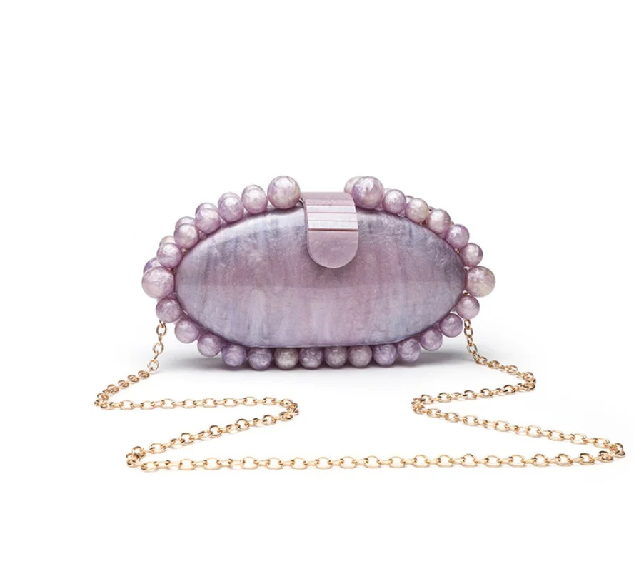 

Элегантный жемчужно-белый мраморный акриловый клатч, минималистичный женский кошелек через плечо для роскошной ужин