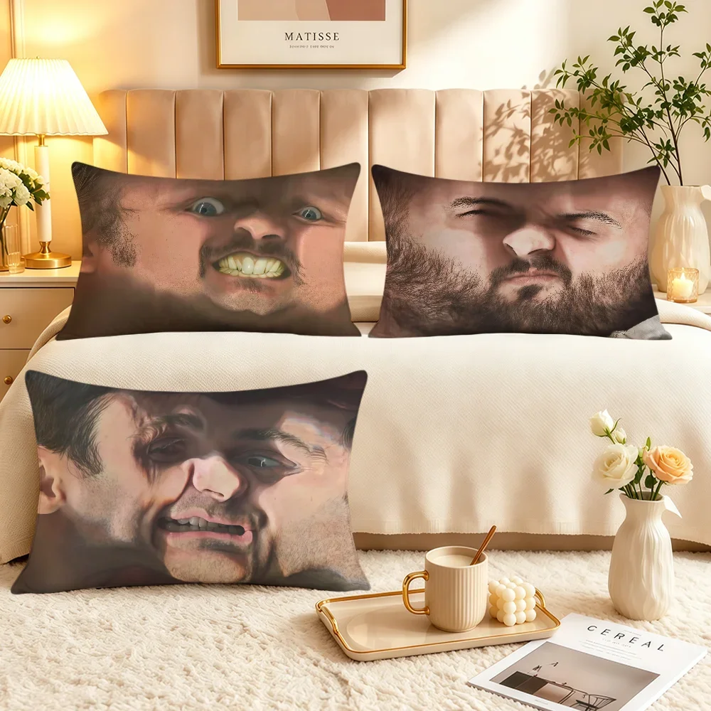 Halloween Horror Twisted Face Art Soft Rectangle Pillowcover Home Sofa Living Room Decor Dorm Bedside Hogar Pillowcase Gift
