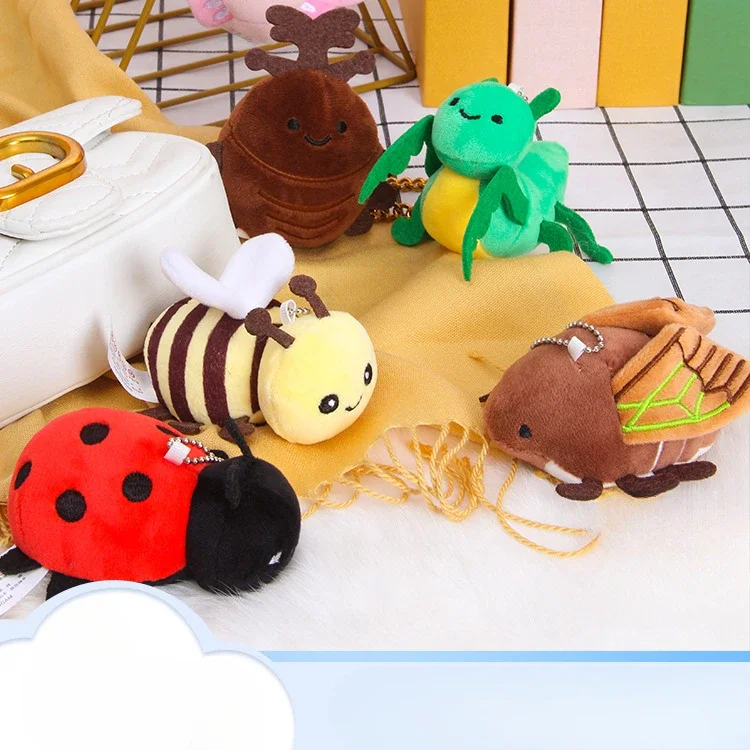 ตุ๊กตาสัตว์ตุ๊กตาแมลง Series ของเล่นตุ๊กตา Mantis Bee พวงกุญแจ Juguetes นุ่มประณีต Kawaii ของขวัญสร้างสรรค์สําหรับเพื่อน