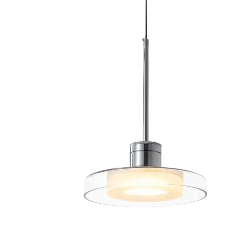 

Nordic Italian minimalist restaurant glass chandelier three heads modern minimalist dining table bar light high-end design