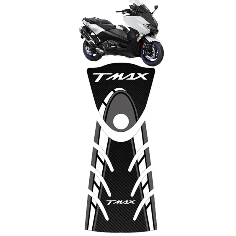 Autocollant en Gel 3D pour Moto YAMAHA TMAX 530, Protecteur de Carburant Précieux, Blanc