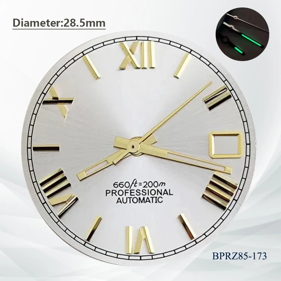 s logo dial 28.5mm NH35 Watch S LOGO dial S dial nh35 Rome numerals dial Suitable for NH35 movement watch accessories view 5