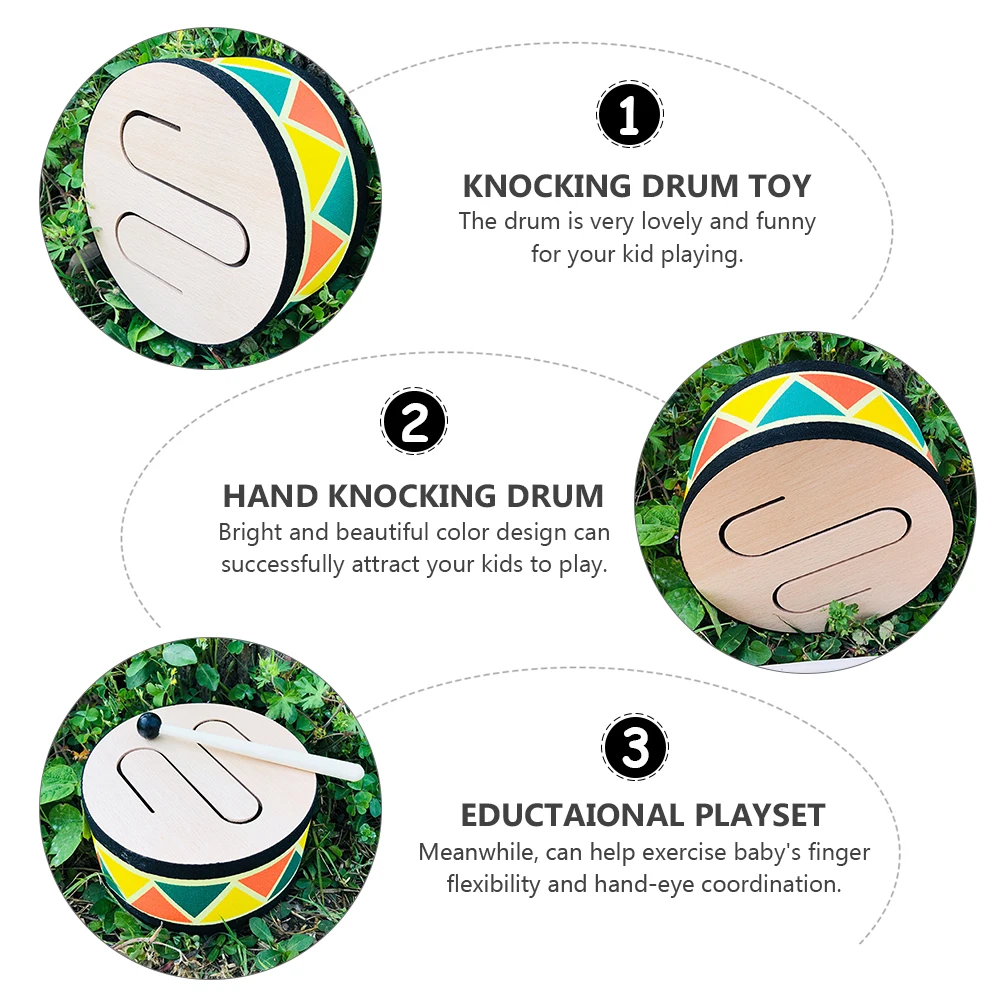 

Three Tone Music Toys Early Education Music Toy Kid H Knocking Instrument H Knocking Drum Playset