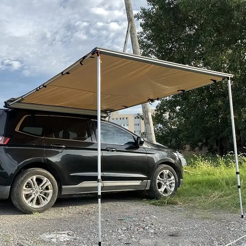 Outdoor Portable Hard Shell Car Roof Top Tent, Aluminum Alloy 4-Season Waterproof Vehicle Sun Canopy For Camping