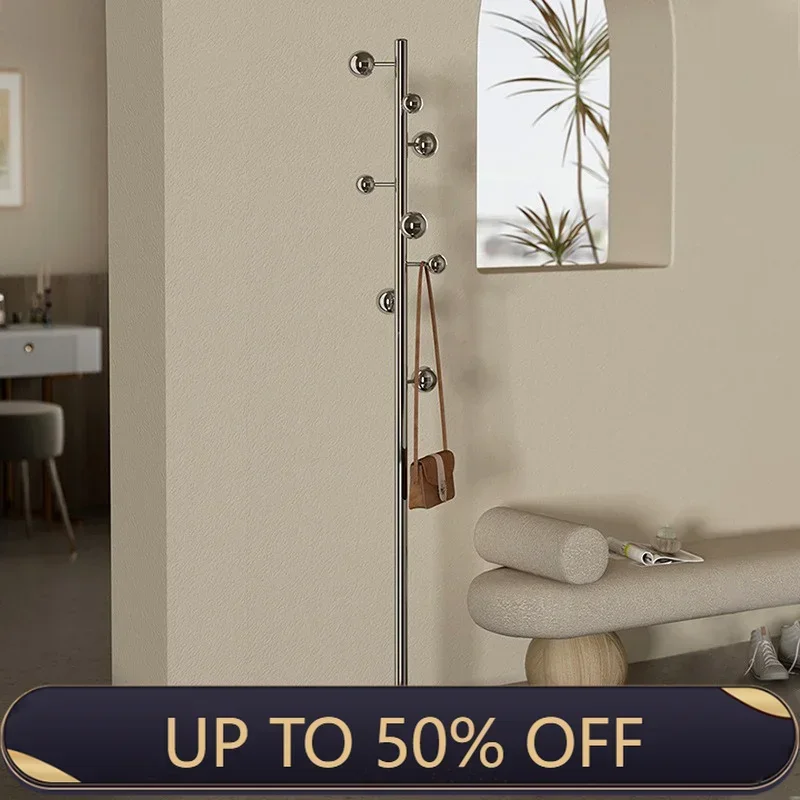Vertical Floor Coat Hanger Stainless Steel Design Luxury Entrance Home Living Room Coat Stand Modern Bedroom
