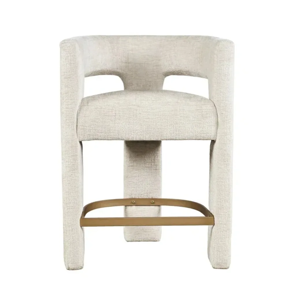 Modern Upholstered Counter Stool Velvet Kitchen Bar High Chair For Home Hotel Furniture view 4