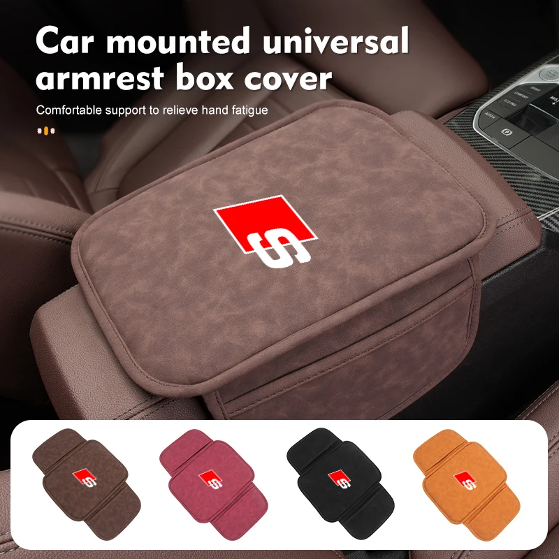 Car Sheep Papi Armrest Box Pad Console Arm Rest Storage Pocket For Audi Quattro A3 8P TT 8V A4 B8 RS3 RS4 S5 S6 S7 A3 Q3 A4L 