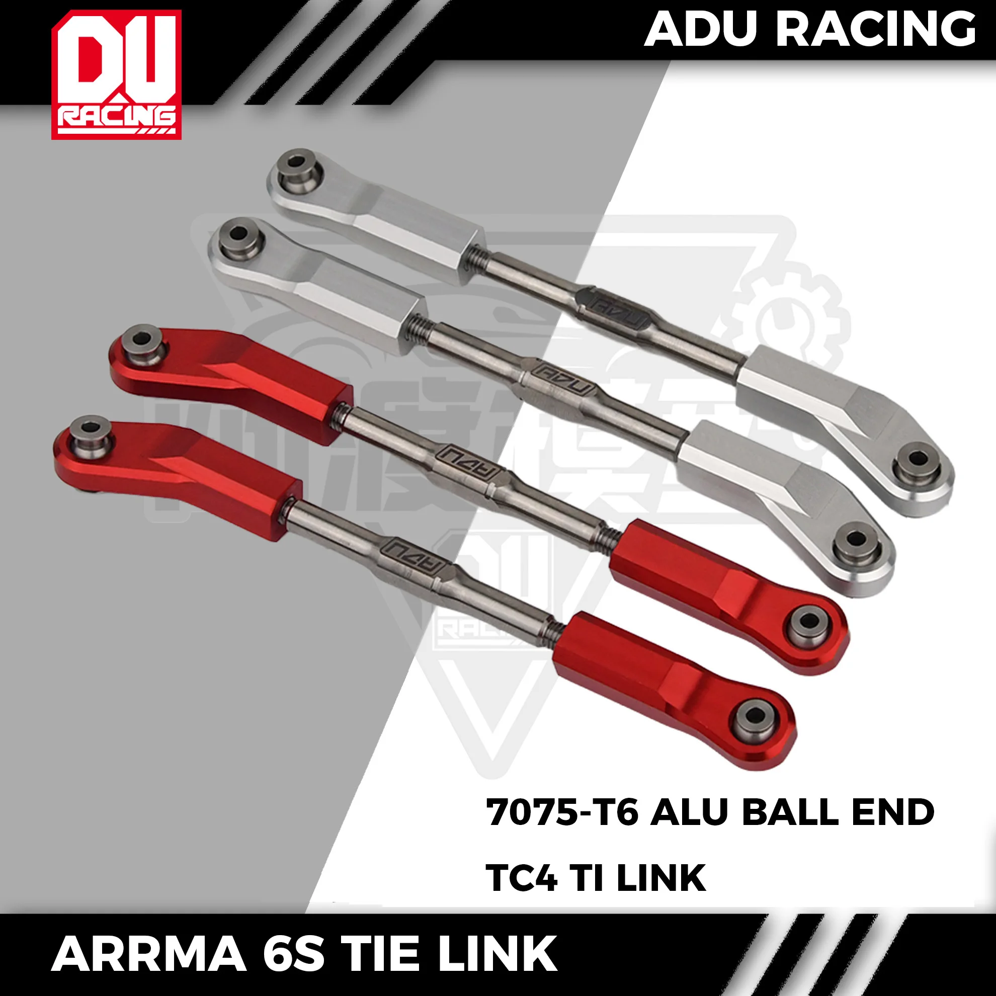 ADU RACING 7075-T6 ALU TC4 TI TIE ROD TIE LINK FOR ARRMA 6S TYPHON MOJAVE KRATON OUTCAST
