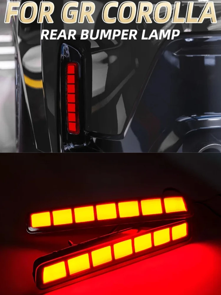 

Car Led Rear Bumper Light DRL Brake Light Start Scan Dynamic Turn Signal Warning Lamp For Toyota Prius GR Corolla Yaris CROSS