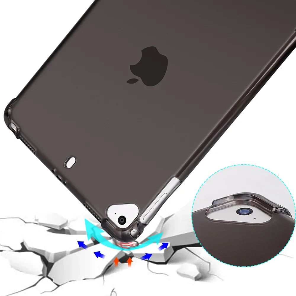 Essidi 소프트 클리어 케이스 ipad mini 1 2 3 4 5 Tansparent Anti Shock TPU 타블렛 케이스 Apple ipad Air 1 2 ipad 2 3 4