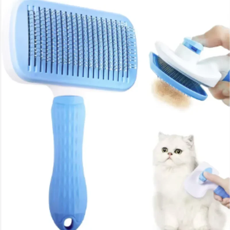 Cepillo multifuncional autolimpieza para perros y gatos pelo largo –baño - imagen 4