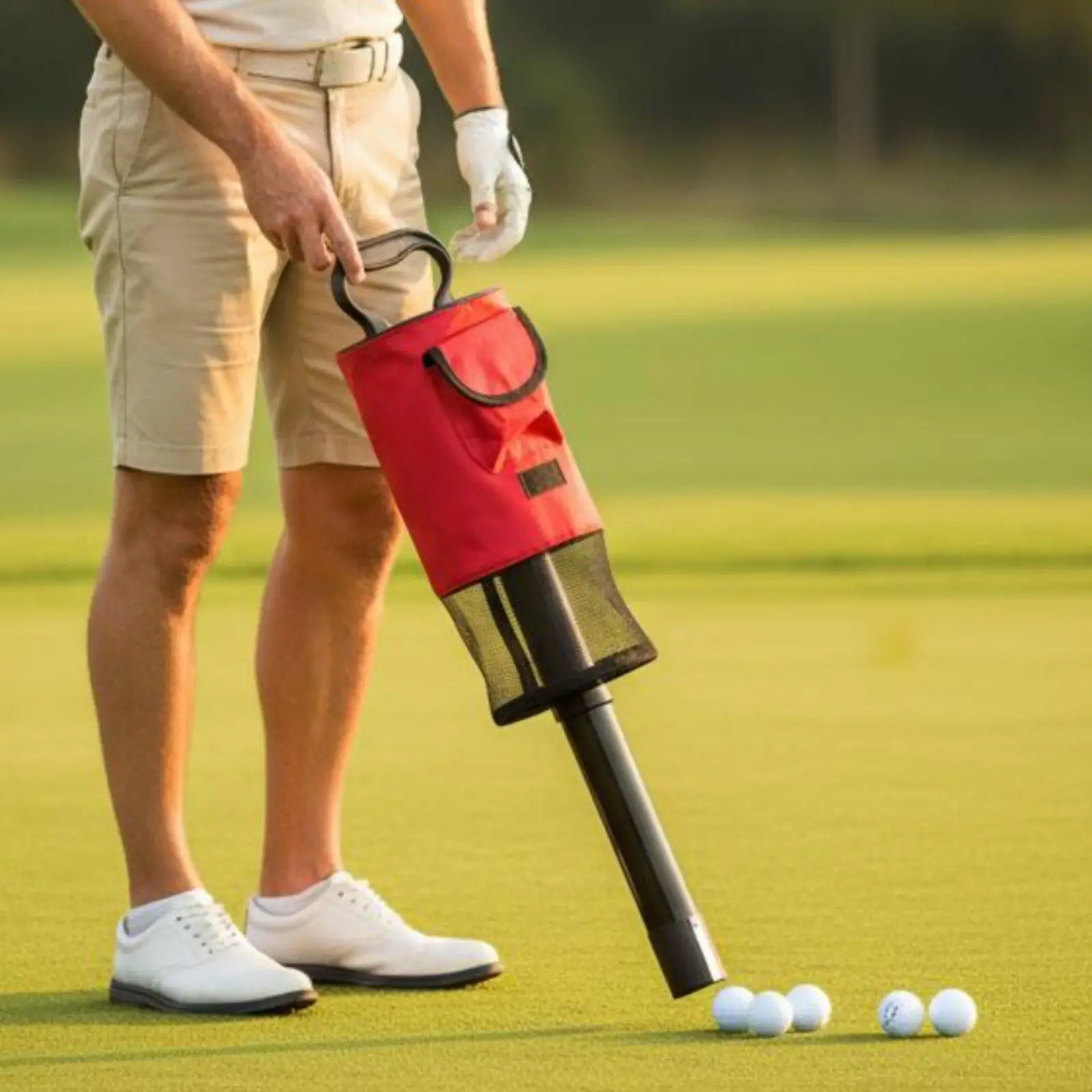 Golf Ball Picker Ergonomic Handle Easy Emptying for Practice Sessions