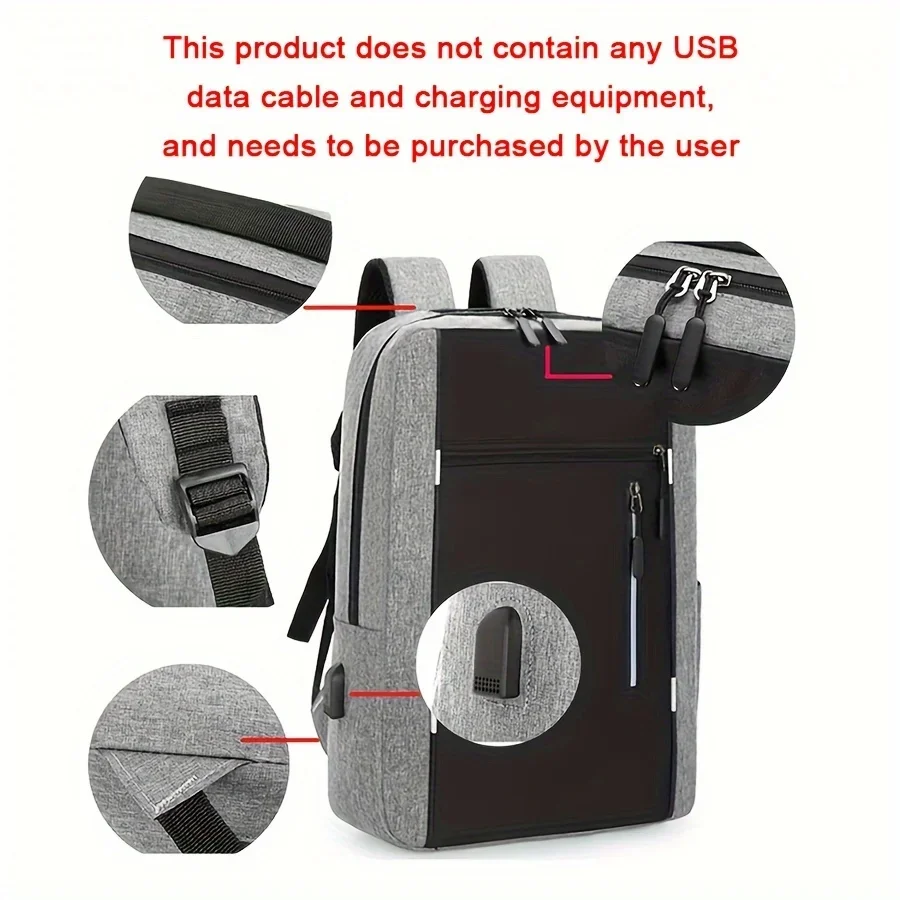 Three-piece Suit Business Oxford Cloth Shoulder Bag, Multi-Functional Laptop Backpack for Travel and Commuting