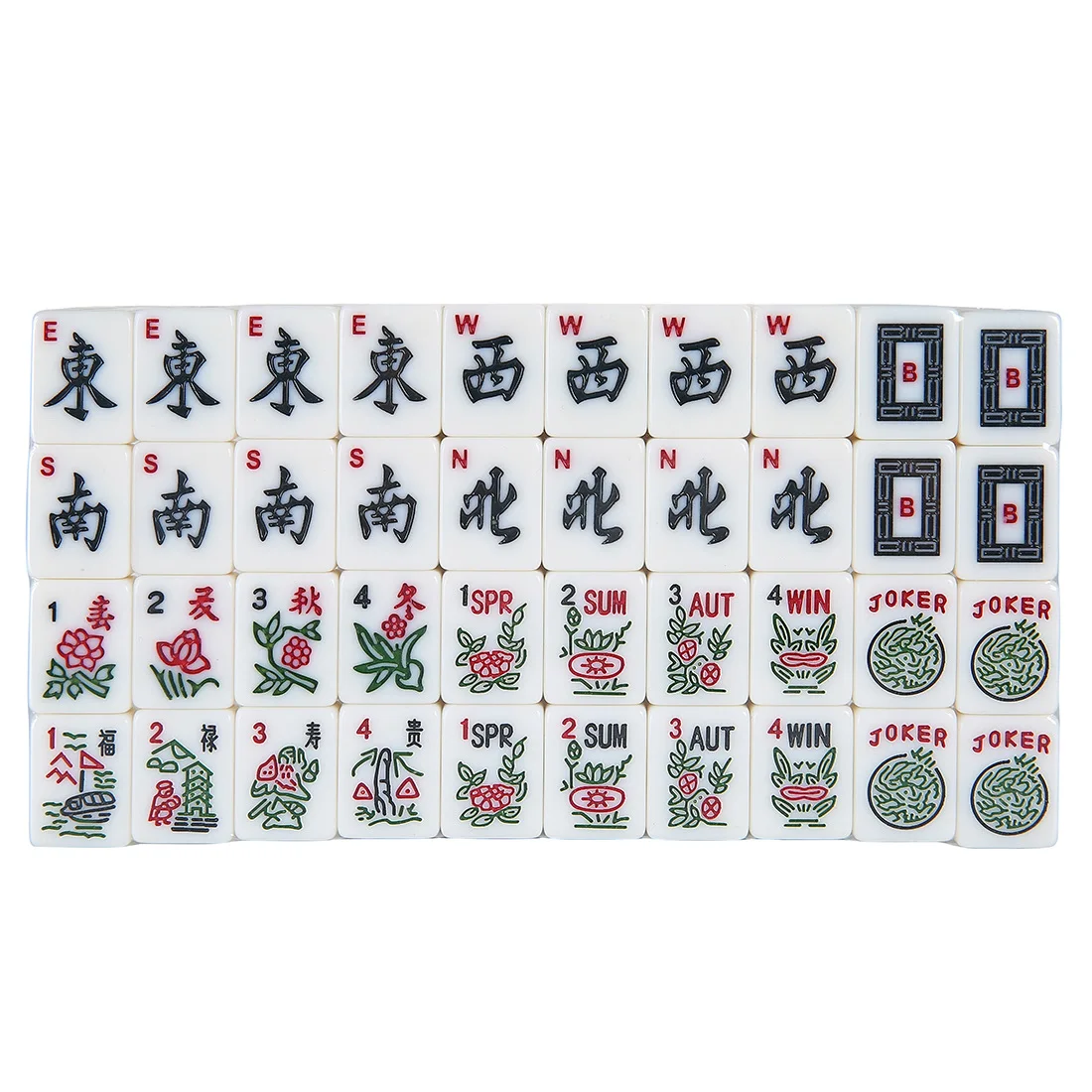 26mm Mini American Mahjong Set 166PCS Classic Complete Game Tiles Full Set for Gambling Table