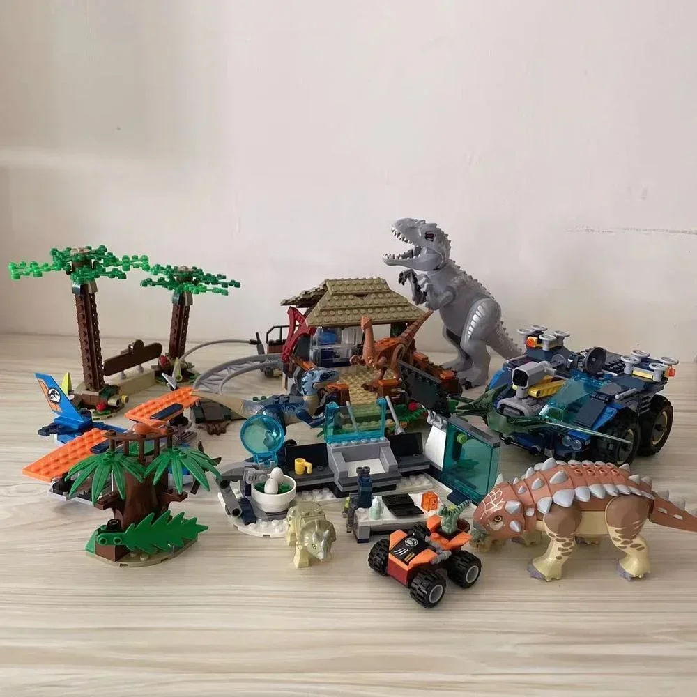 New Jurassic World Dinosaur Set 11580 10928 11337 10925 TBuilding Blocks Brick Toys Gift for Children