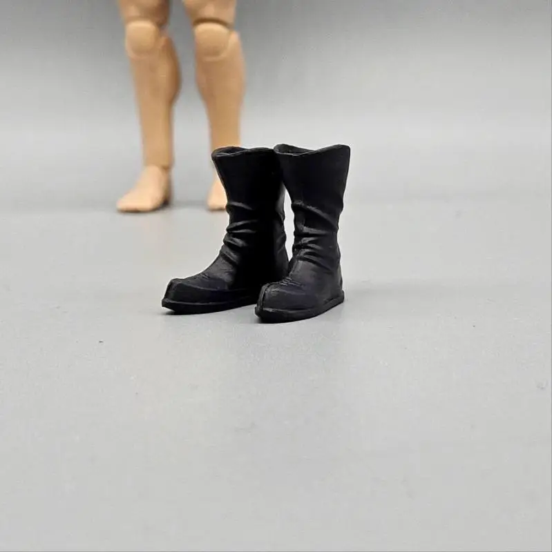 1/12 Scale Black Boots Model for 6