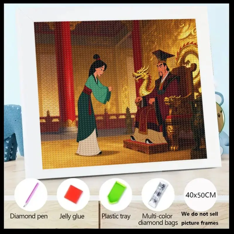 

1PC 5D Diamond Painting Kit, DIY Fantasy Scene Art, Stunning Princess and Emperor Design, Complete Set with Diamond Pen, Vibrant