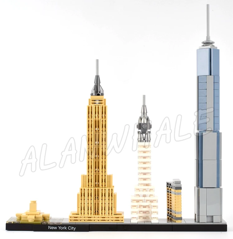 598pcs Architecture Skyline New York City Empire State Flatiron Chrysler Center 20028 Building Block Toys Compatible With Model