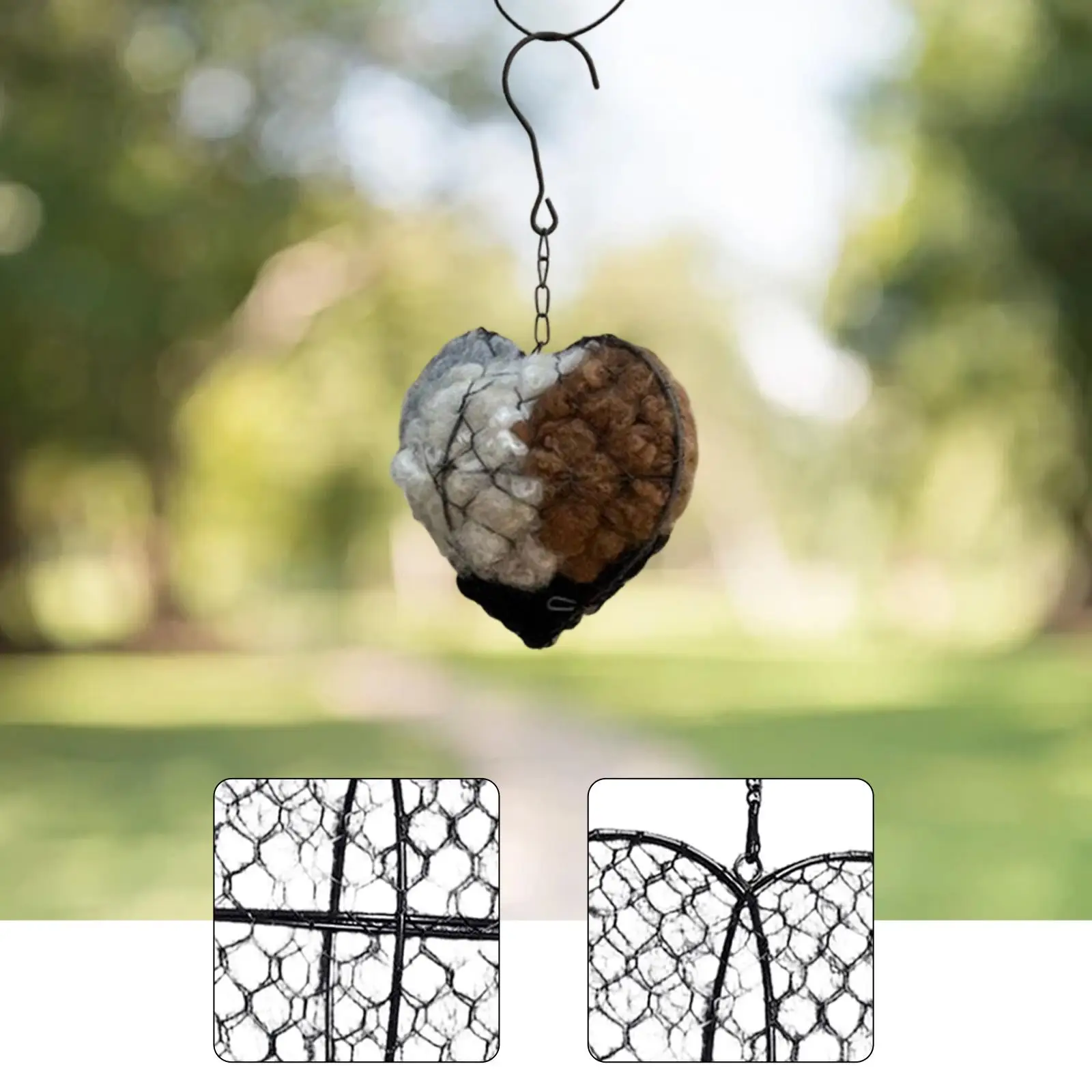 Heart-shaped Hanging Flower Pot, Sturdy And Decorative, with Metal Wire