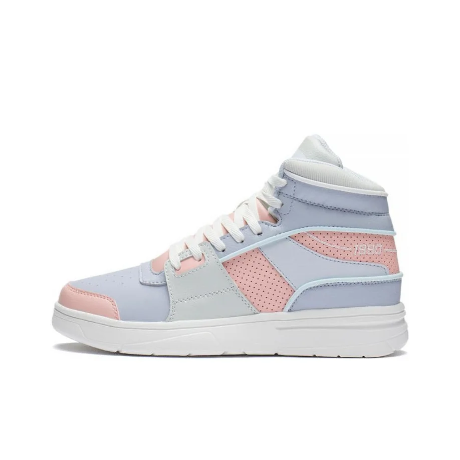 li-ning-レトロ-90-クッション性滑り止めハイカット-カジュアル-シューズ-レディース-ブルー-ピンク