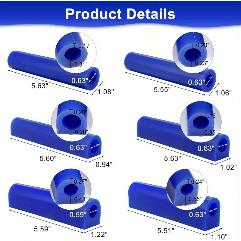 Blue Wax Ring Tubes for Precision Jewelry Casting, Carving & Mold Making DIY Tools, Round Hole Wax Blanks