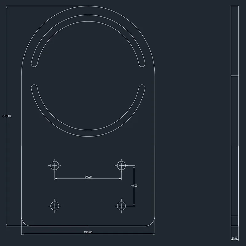 Placa de montaje para palanca de cambios, accesorio para Fanatec Clubsport, SQ, montaje lateral, ajuste de inclinación