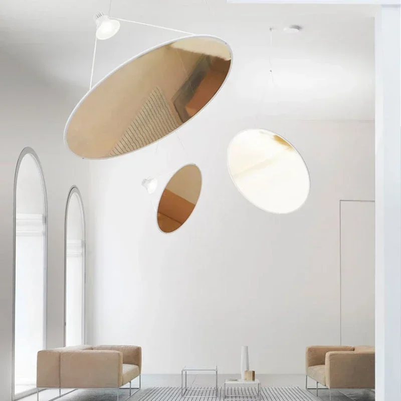 

SANDYHA Nordic Minimalist LED Chandelier Creative Home Decoration with Reflection Projection for Living Room Dining Room Bedroom